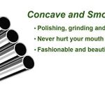 Concave and smooth metal straws