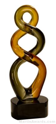 Twisted Amber Art Glass Award