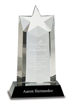 Crystal Star Column on Pedestal Base - Image 2
