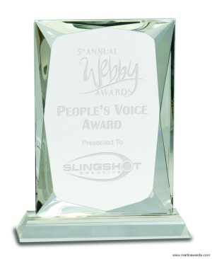 Crystal Rectangle Award Clear Base - Image 3