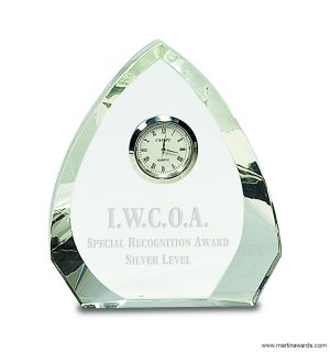 Crystal Arch Clock Award