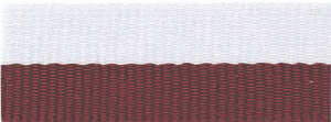 7/8" Maroon/White Neck Ribbon with Snap Clip