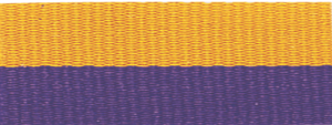 1 1/2" Purple/Gold Neck Ribbon with Snap Clip
