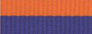 1 1/2" Blue/Orange Neck Ribbon with Snap Clip