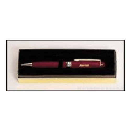 Burgundy Euro Pen with Gold Trim 1
