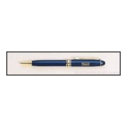 Blue Euro Pen with Gold Trim