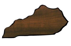 Kentucky State Shaped Plaque
