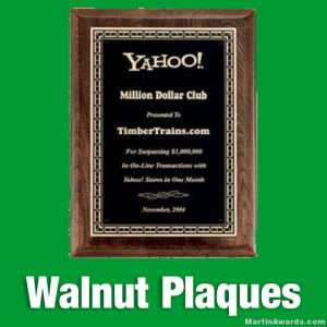 Walnut Award Plaques