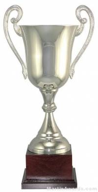 12-1/2"  ARG 1000 Silver Plated Trophy Cup