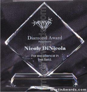 Transparent Diamond Crystal Award