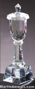 Crystal Glass Awards - 3 1/2" x 12 1/2" Genuine Prism Optical Crystal