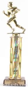 Gold Single Column Football Trophy