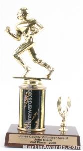 Black Single Column Football With 1 Eagle Trophy
