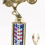 Red/White/Blue Single Column Road Motorcycle With 1 Eagle Trophy 1
