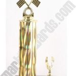Gold Single Column Pinewood Derby Car With 1 Eagle Trophy 1