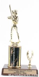 Black Single Column Female Softball With 1 Eagle Trophy