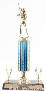 Blue Single Column Female Softball With 2 Eagle Trophy