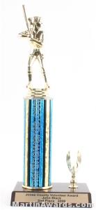 Blue Single Column Female Softball With 1 Eagle Trophy