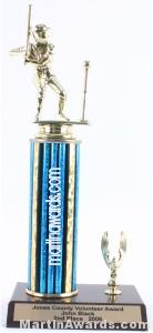 Blue Single Column Male T-Ball With 1 Eagle Trophy