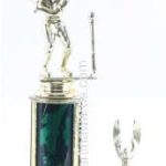 Green Single Column Female T-Ball With 1 Eagle Trophy 1