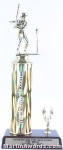 Gold Single Column Female T-Ball With 1 Eagle Trophy