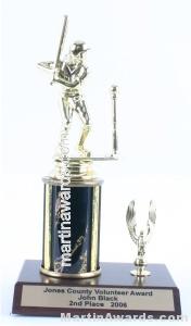 Black Single Column Female T-Ball With 1 Eagle Trophy