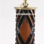 Wood Single Column Horseshoe Trophy 1