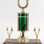 Green Single Column Horseshoe With 2 Eagles Trophy 1