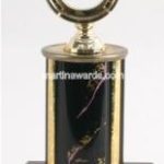 Black Single Column Horseshoe Trophy 1
