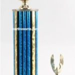 Blue Single Column Horseshoe With 1 Eagle Trophy 1