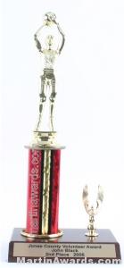 Red Single Column Female Basketball With 1 Eagle Trophy 1