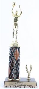Wood Single Column Male Basketball With 1 Eagle Trophy