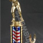 Red/White/Blue Single Column Male Baseball/Softball With 1 Eagle Trophy 1