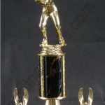 Black Single Column Male Baseball/Softball With 2 Eagles Trophy 1