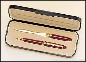 Euro Pen and Letter Opener Set with Box