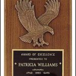 Plaque – American Walnut Plaques with Antique Bronze Cast Eagle 1