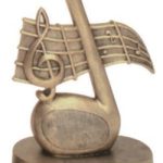 Music Note Gold Resin Trophies 1