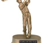 Male Golf Gold Resin Trophy 1