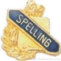 3/8" Spelling School Award Pins