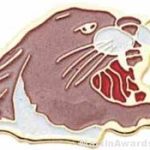 15/16″ Enameled Cougar Mascot Pin 1