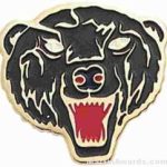 7/8″ Enameled Bear Mascot Pin 1