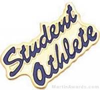 15/16" Etched Soft Enamel Student Athlete Chenille Letter Pin