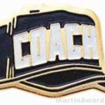 1″ Etched Soft Enamel Coach Chenille Letter Pin 1