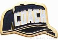 1" Etched Soft Enamel Coach Chenille Letter Pin