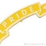 1 1/8″ Etched Soft Enamel Pride Chenille Letter Pin 1