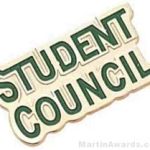 7/8″ Etched Soft Enamel Student Council Chenille Letter Pin 1