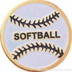 3/4″ Etched Soft Enamel Softball Chenille Letter Pin 1
