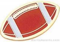 1" Etched Soft Enamel Football Chenille Letter Pin