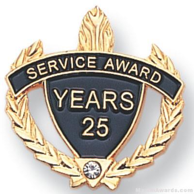 Service Award Pin set with Crystal Rhinestone Lapel Pin