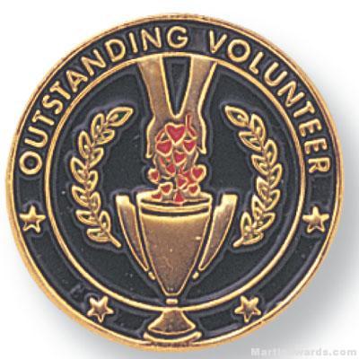 3/4" Outstanding Volunteer Lapel Pin